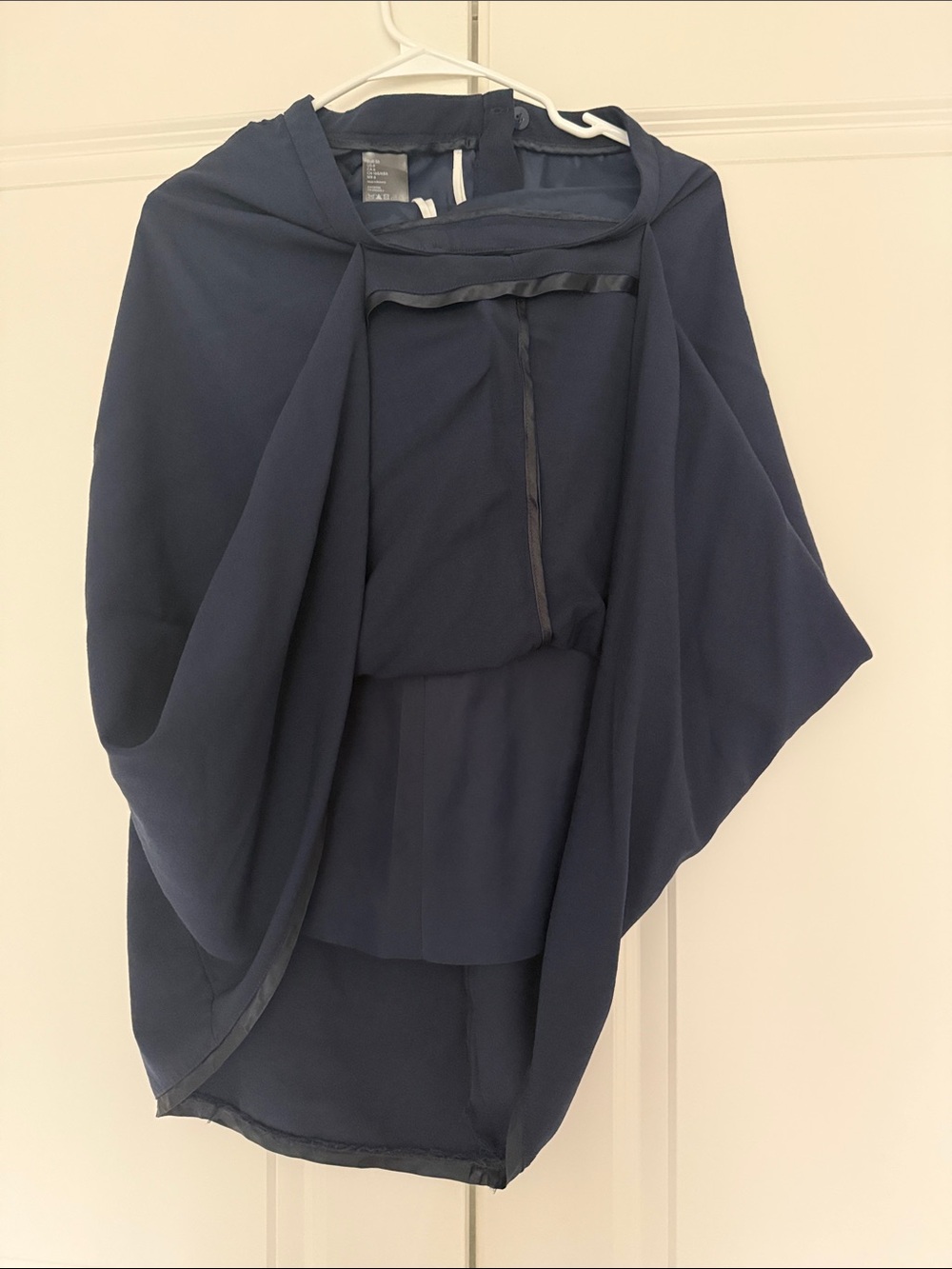 H&M Maison Martin Margiela Women's Navy Draped Asymmetrical Skirt
